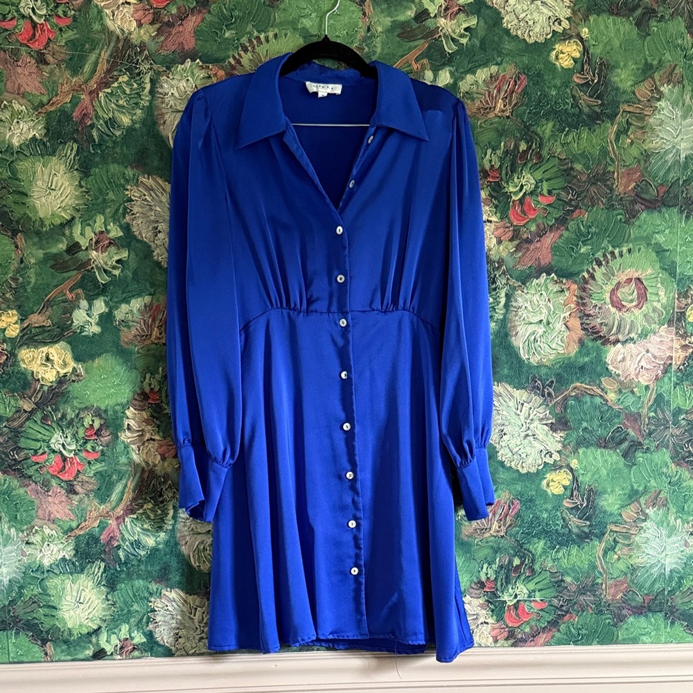 Gilli Royal Blue Long Sleeve Dress